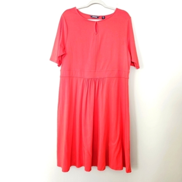 Land's End red short sleeve dress size 1X - Picture 1 of 6